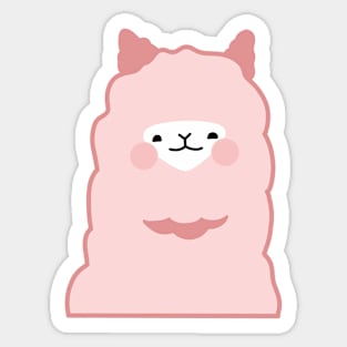 Cute Pink Llama Sticker